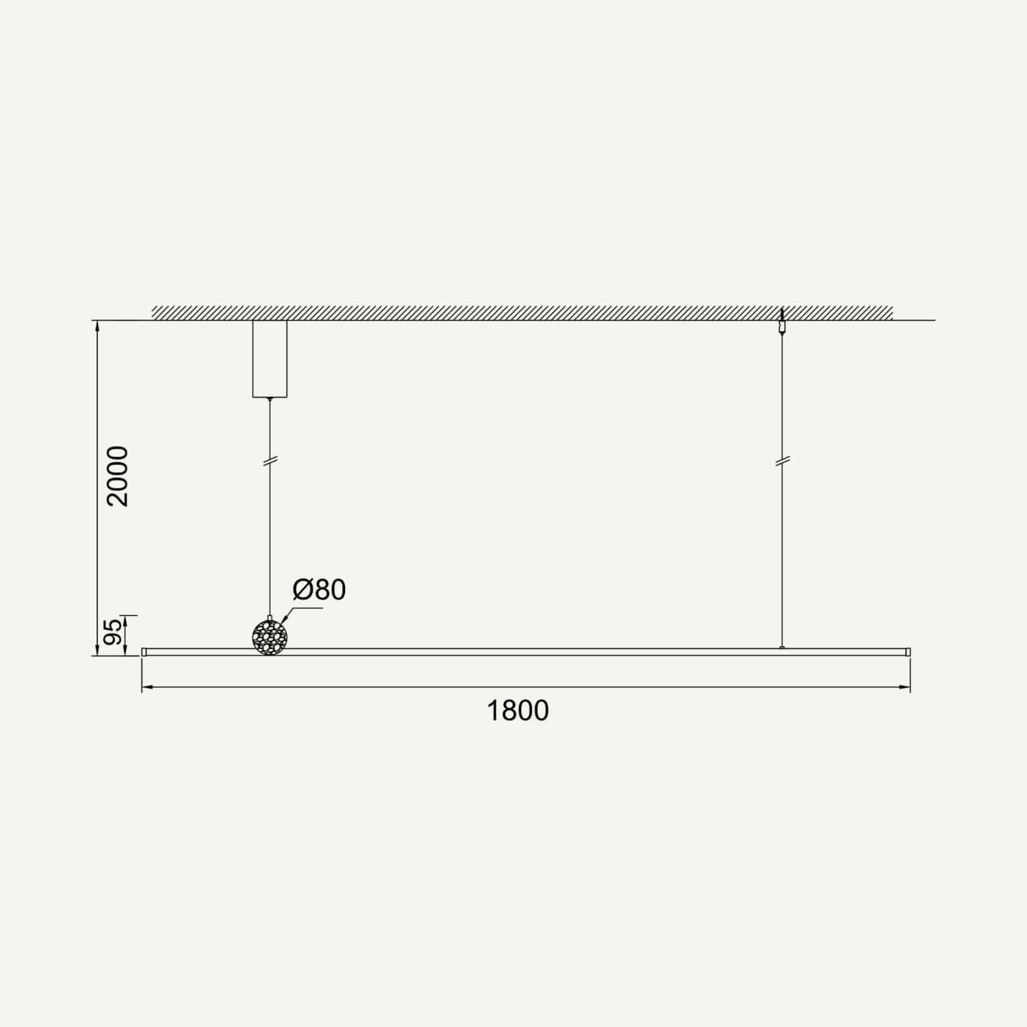 Linear Pendant Rivo Travertine Linear Pendant Light