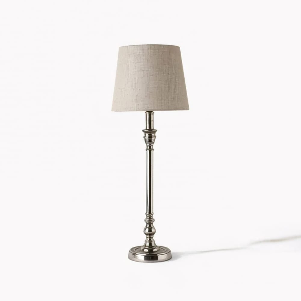 Table Lamps Round Small Lamp Base Antique Silver