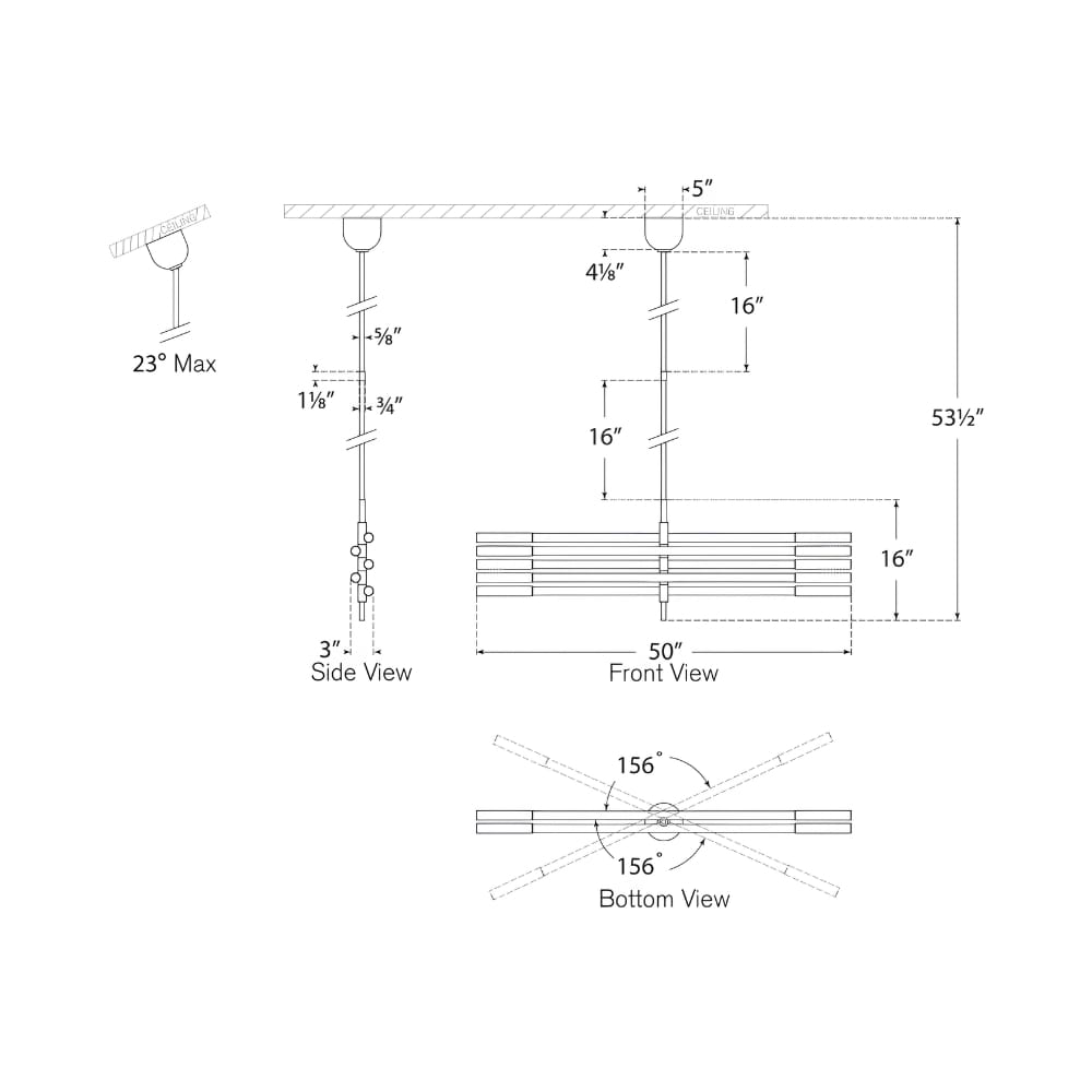 Chandelier Rousseau Grande Ten-Light Articulating Chandelier