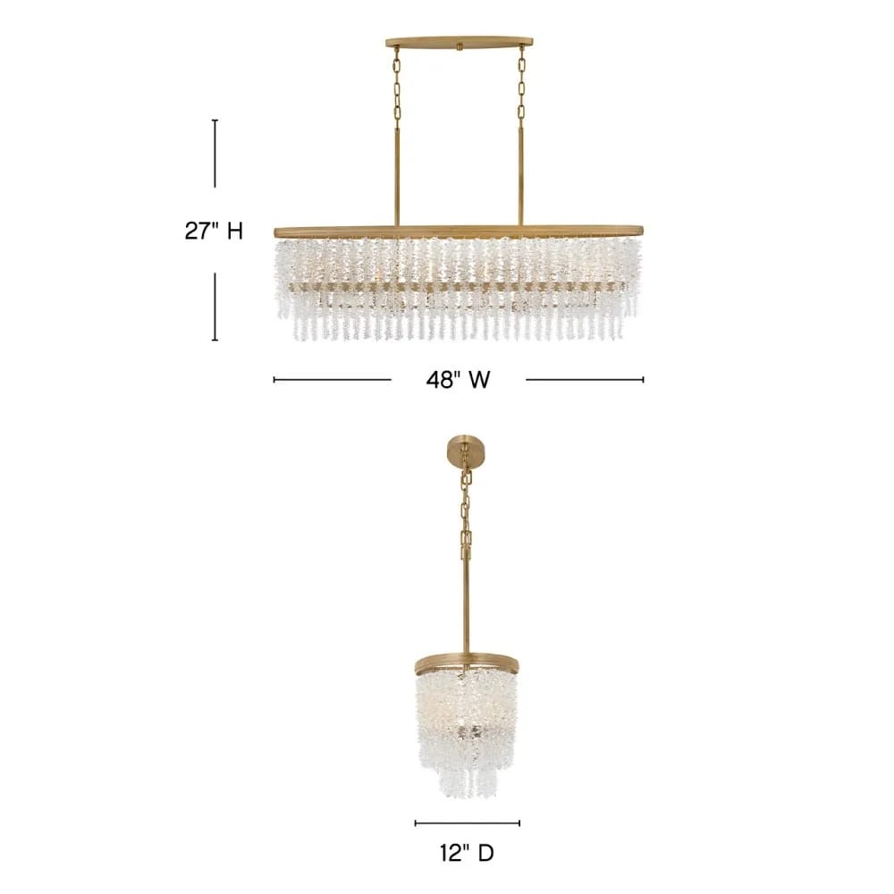 Linear Pendant Rubina Medium Linear Chandelier