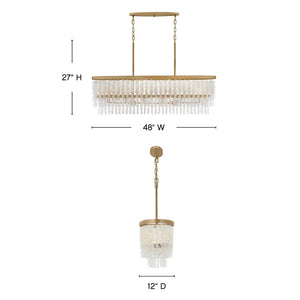 Linear Pendant Rubina Medium Linear Chandelier