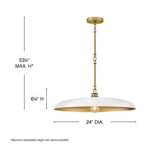 Interior Pendant Sadie Large Dome Pendant - White