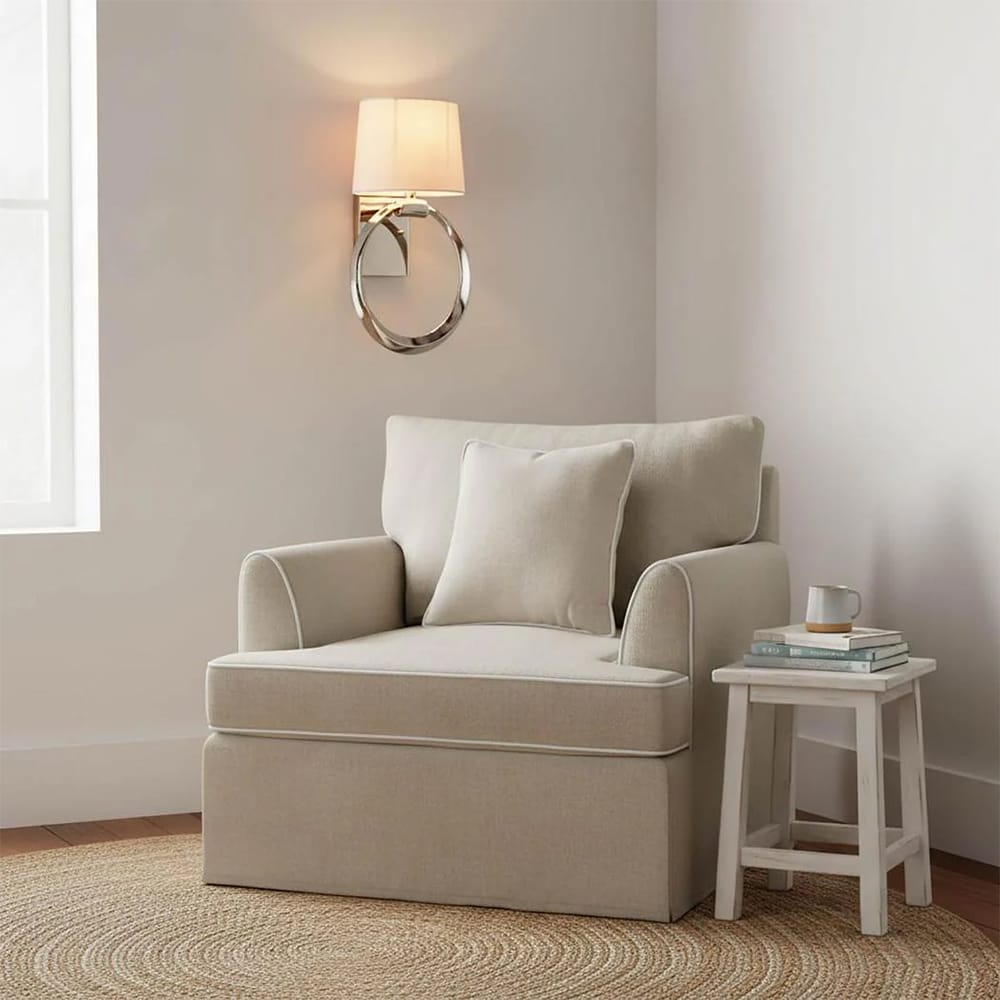 Interior Wall Light / Sconce Saratoga Sconce Base Nickel (Excess Stock)