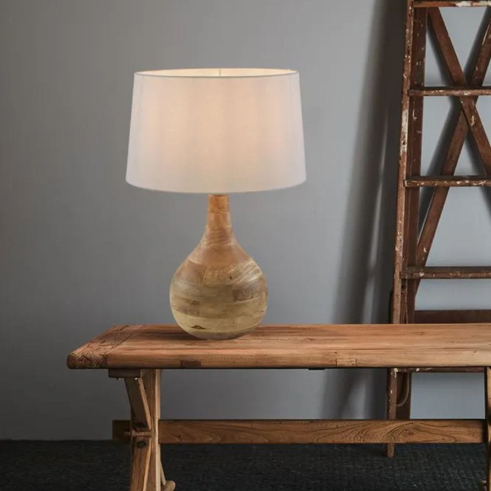 Table Lamps Sarod Turned Wood Table Lamp