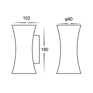 Exterior Wall Light Savannah Up & Down Wall Light