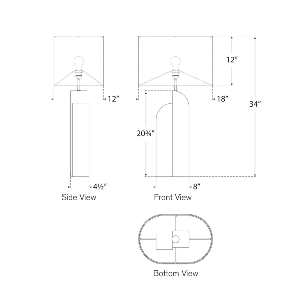 Table Lamps Savoye Left Table Lamp