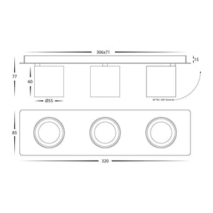 Interior Bar & Spot Sbarra 3 Light Adjustable Bar Light