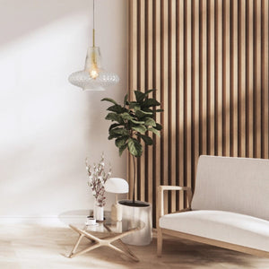 Interior Pendant Sculpt Faceted Cut Glass 1 Light Pendant