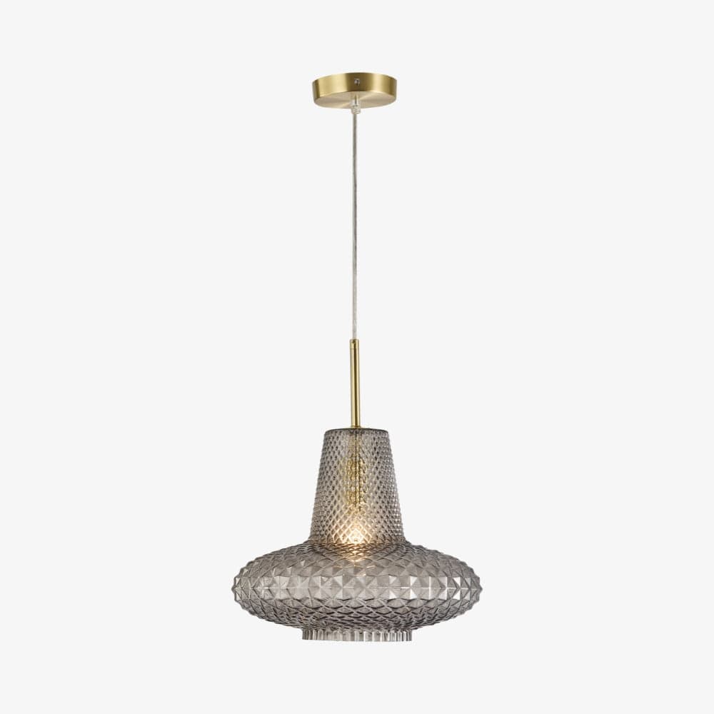 Interior Pendant Sculpt Faceted Cut Glass 1 Light Pendant