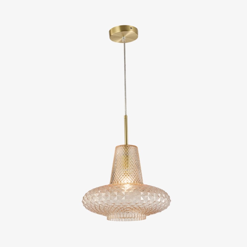 Interior Pendant Sculpt Faceted Cut Glass 1 Light Pendant