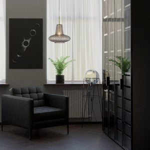 Interior Pendant Sculpt Faceted Cut Glass 1 Light Pendant