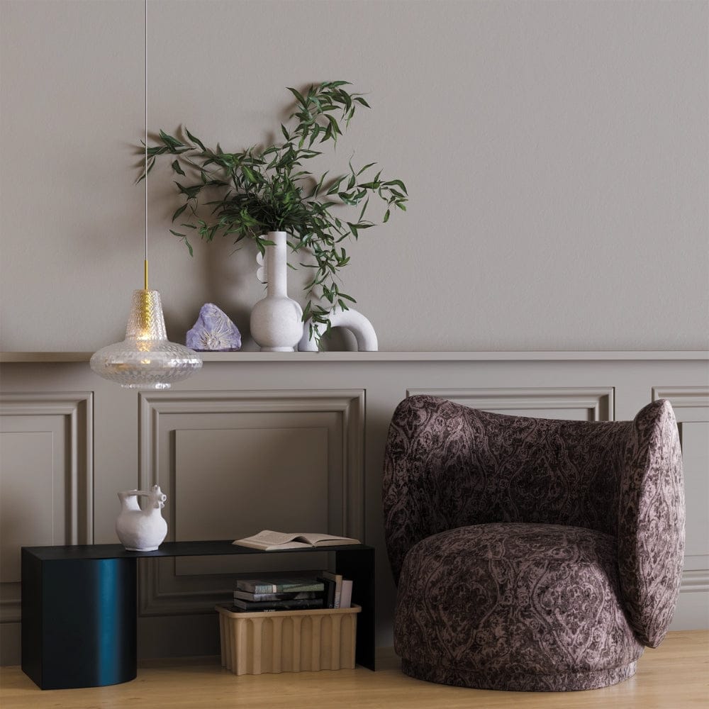 Interior Pendant Sculpt Faceted Cut Glass 1 Light Pendant