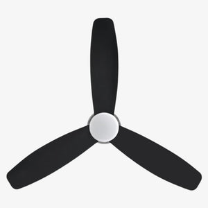 With Light Seacliff Hugger Ceiling Fan Matte Black with Light