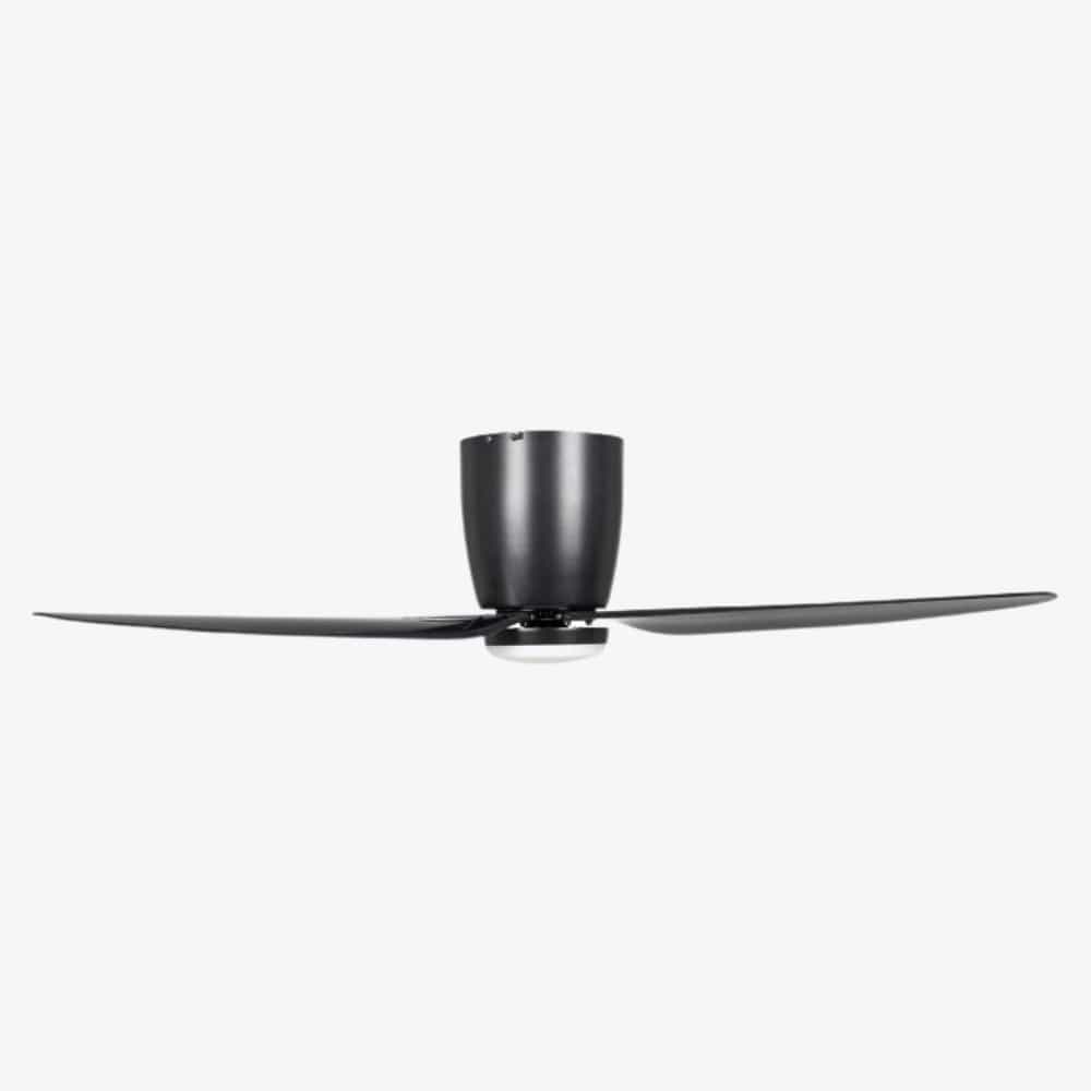 With Light Seacliff Hugger Ceiling Fan Matte Black with Light