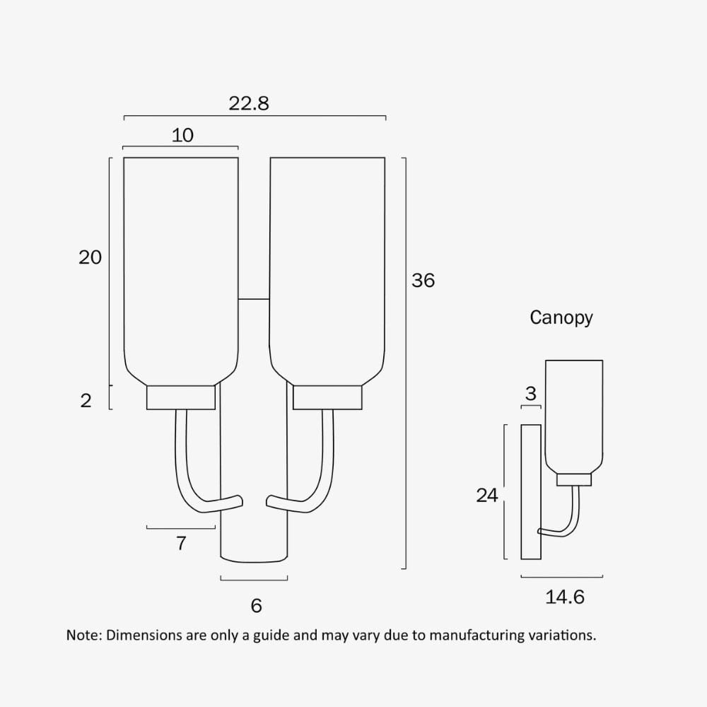 Interior Wall Light / Sconce Sebring Double Wall Light