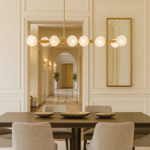 Linear Pendant Selene Ten Light Linear Chandelier