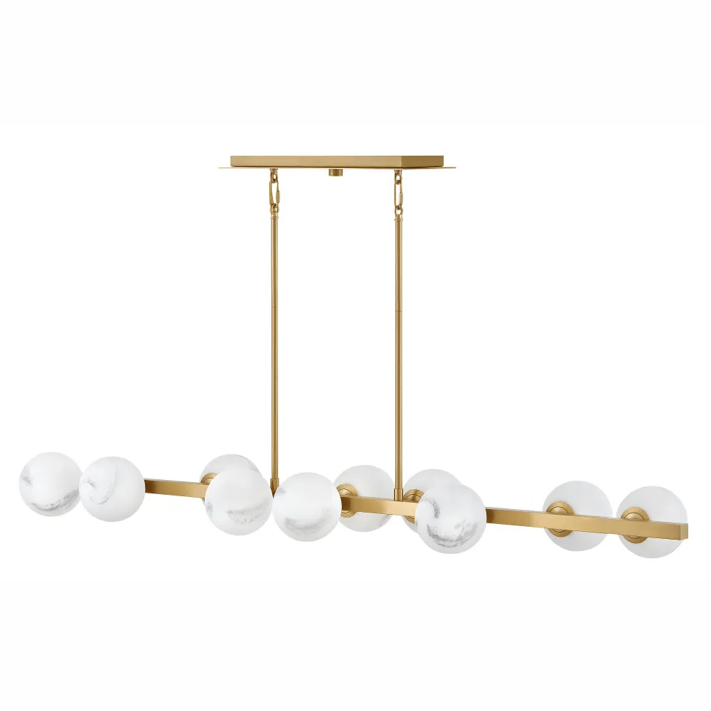 Linear Pendant Selene Ten Light Linear Chandelier