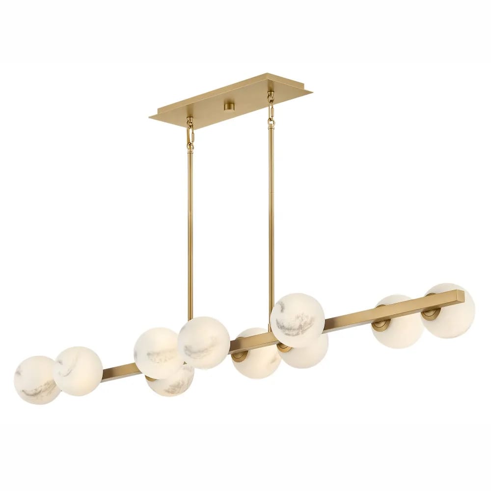 Linear Pendant Selene Ten Light Linear Chandelier