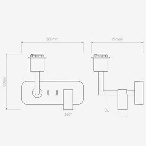 Bedside Wall Lights Side by Side Wall Light