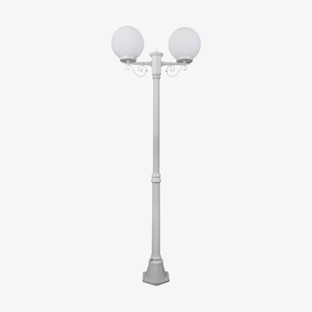 Post Lights Siena Twin 25cm Spheres Medium Post