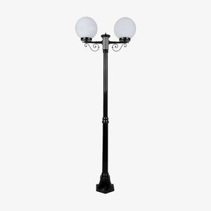 Post Lights Siena Twin 25cm Spheres Medium Post