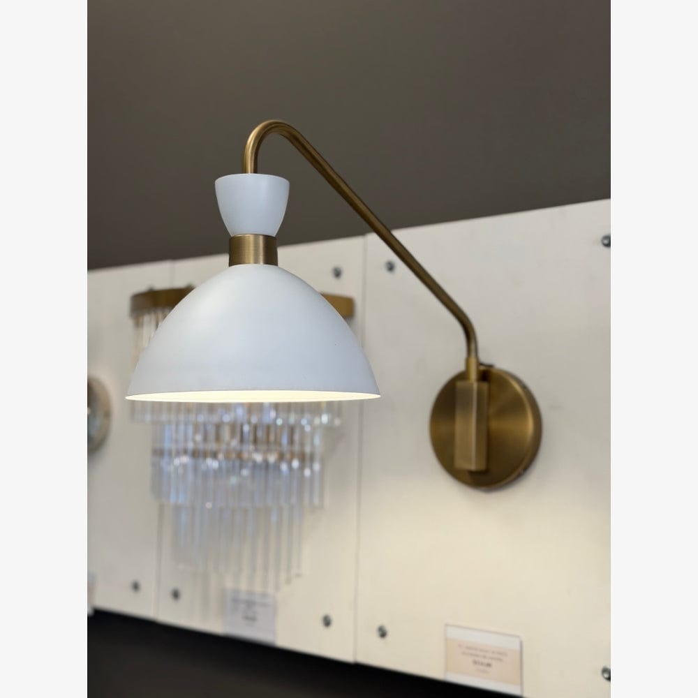 Interior Wall Light / Sconce Simon 1L Wall Sconce - White - CLEARANCE (Ex-display)