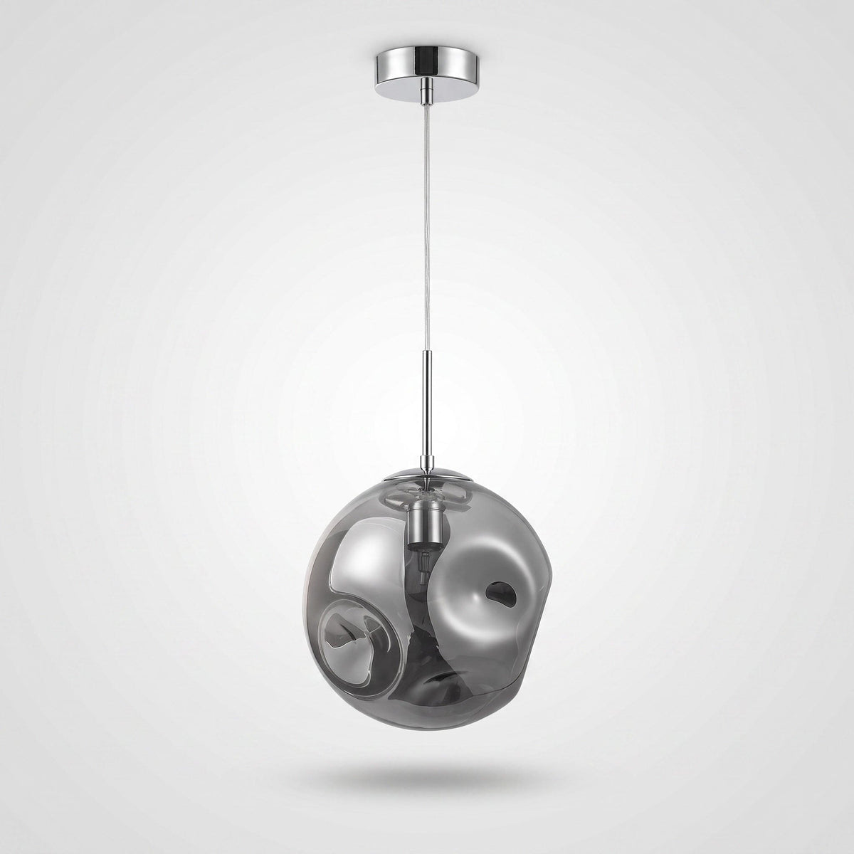 Interior Pendant Skye Hand Blown Smoke Glass Pendant Light