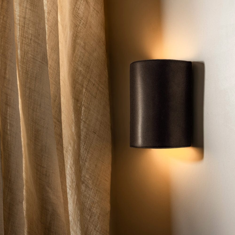 Exterior Wall Light Slate Short Exterior Wall Light in Shimmered Slate