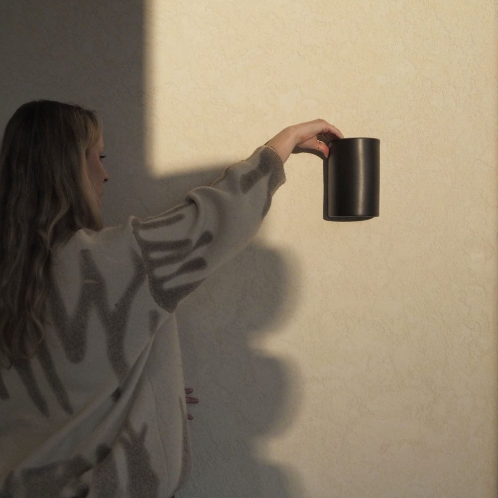 Exterior Wall Light Slate Short Exterior Wall Light in Shimmered Slate