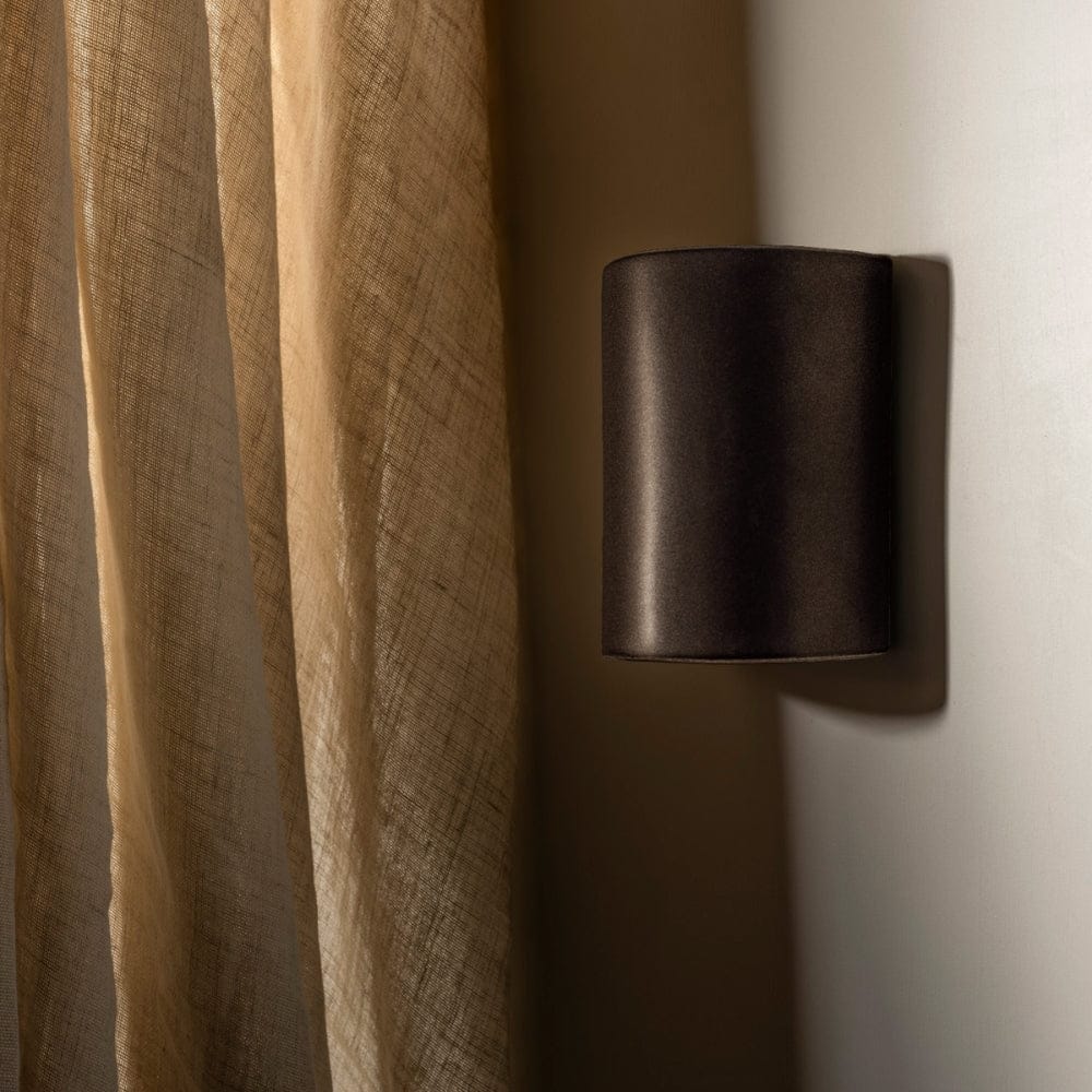 Exterior Wall Light Slate Short Exterior Wall Light in Shimmered Slate