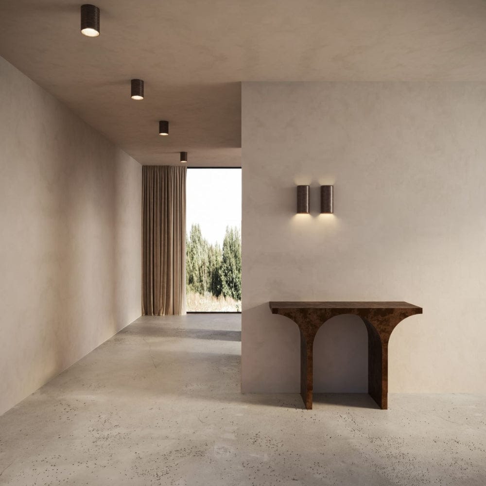 Exterior Wall Light Slate Tall Exterior Wall Light in Shimmered Slate