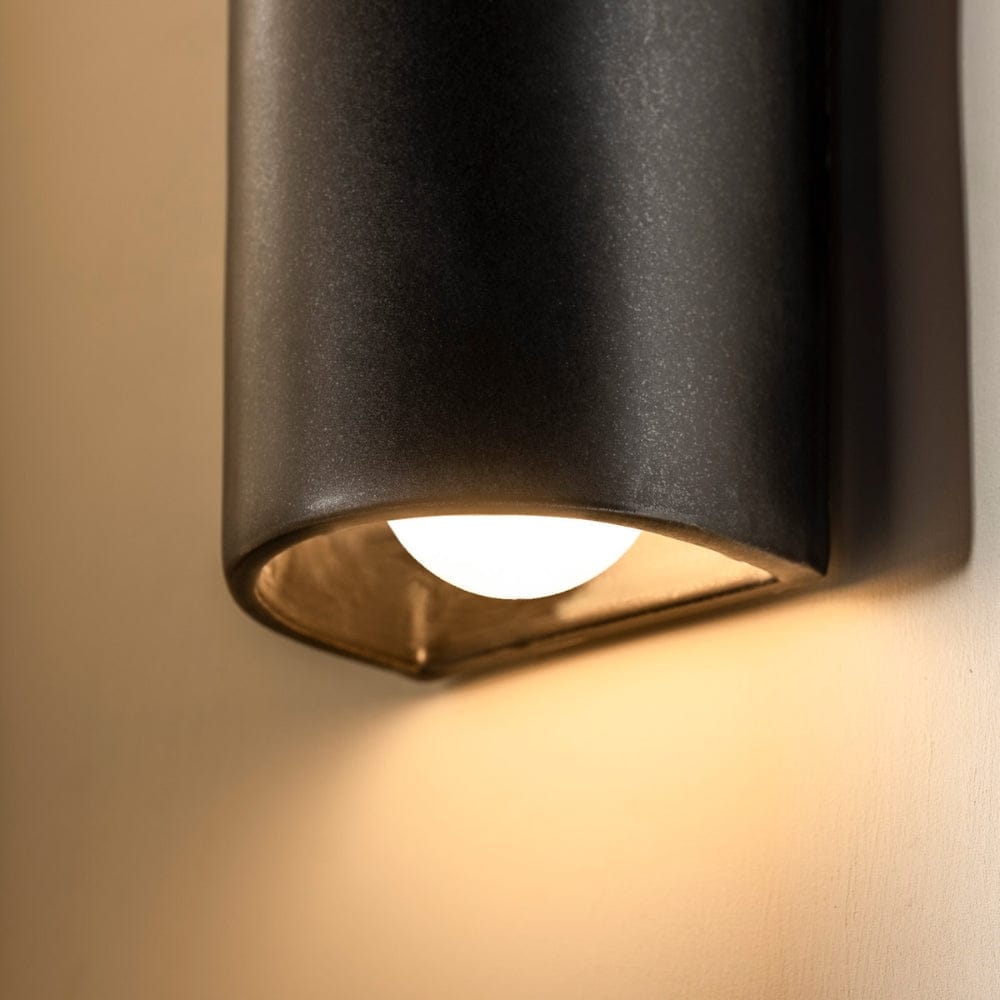 Exterior Wall Light Slate Tall Exterior Wall Light in Shimmered Slate