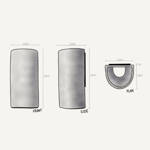 Exterior Wall Light Slate Tall Exterior Wall Light in Shimmered Slate