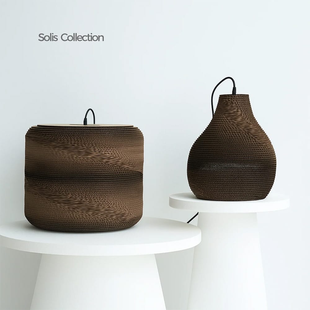 Interior Pendant Solis Recycled Cardboard Pendant Light Cone