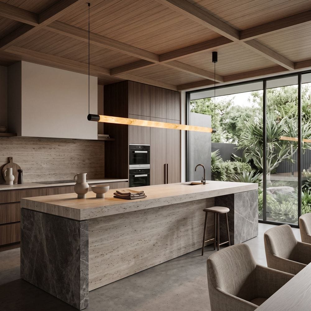 Linear Pendant Sora Alabaster Linear Pendant Light