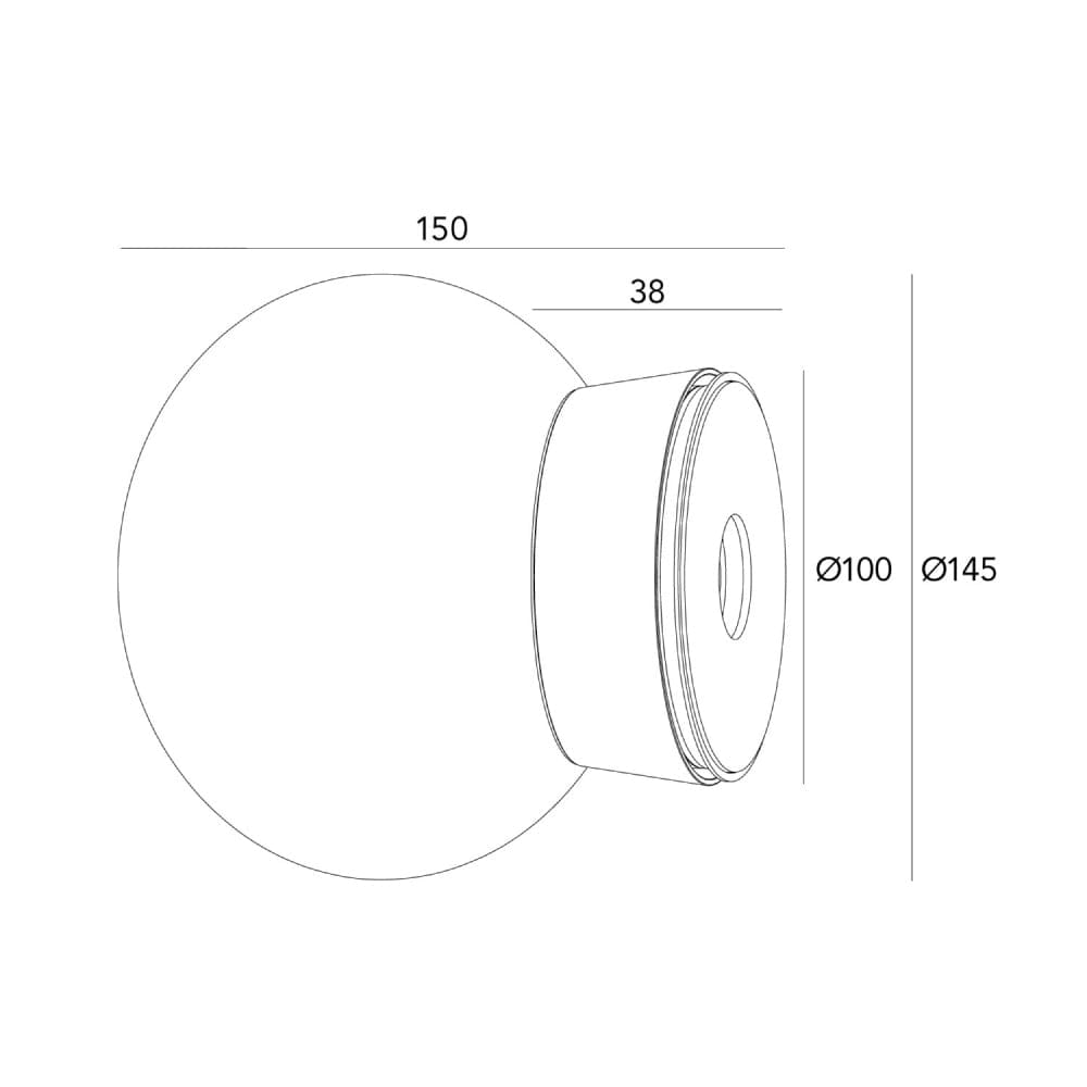 Exterior Wall Light Sphera Opal Glass Wall Light