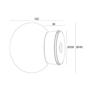 Exterior Wall Light Sphera Opal Glass Wall Light