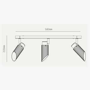 Interior Bar & Spot Spot Pro Triple Ceiling Light