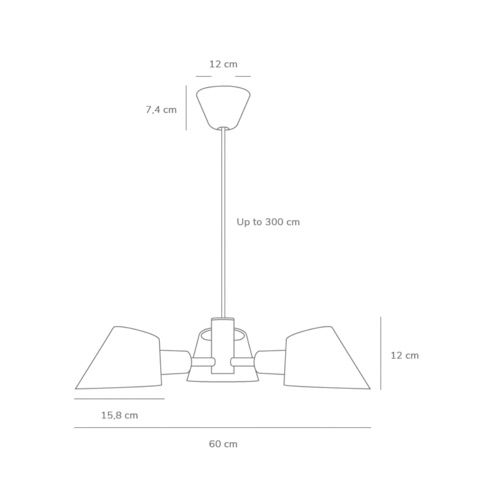 Interior Pendant Stay 3 Pendant (Excess Stock)