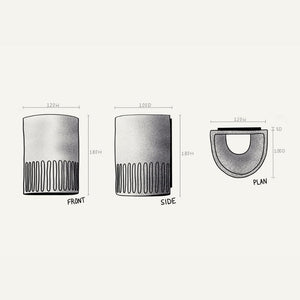 Exterior Wall Light Stone Short Exterior Wall Light in Unglazed Stone
