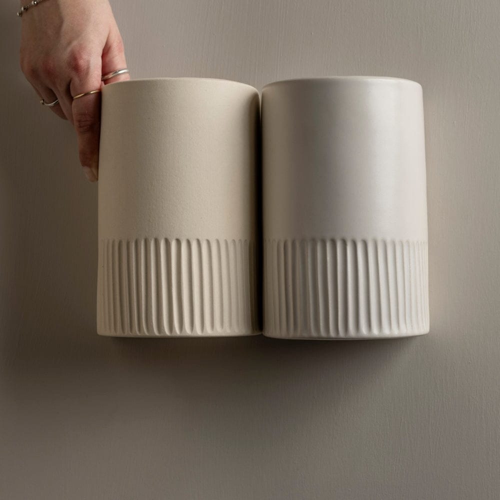 Exterior Wall Light Stone Short Exterior Wall Light in Unglazed Stone
