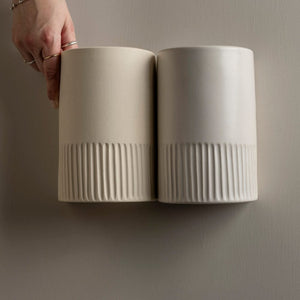 Exterior Wall Light Stone Short Exterior Wall Light in Unglazed Stone