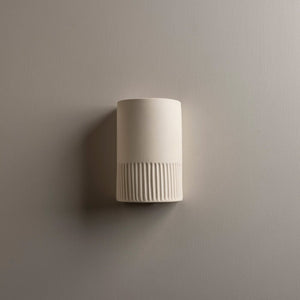Exterior Wall Light Stone Short Exterior Wall Light in Unglazed Stone