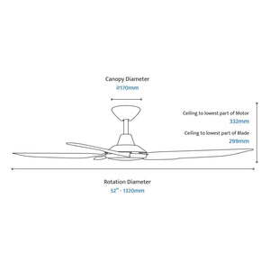 With Light Storm Ceiling Fan Black with Bamboo Blade with Light