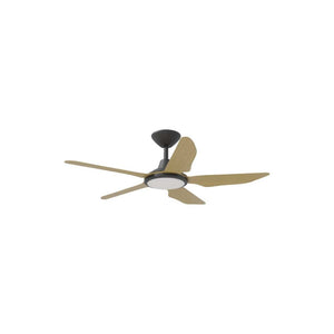 With Light Storm Ceiling Fan Black with Bamboo Blade with Light