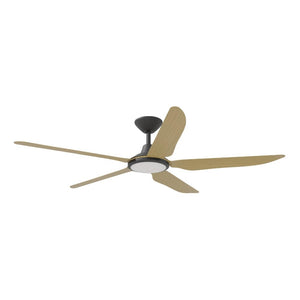 With Light Storm Ceiling Fan Black with Bamboo Blade with Light