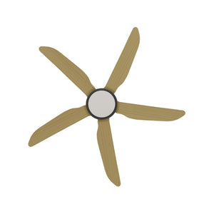 With Light Storm Ceiling Fan Black with Bamboo Blade with Light