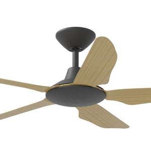 Without Light Storm Ceiling Fan Black with Bamboo Blades - No Light