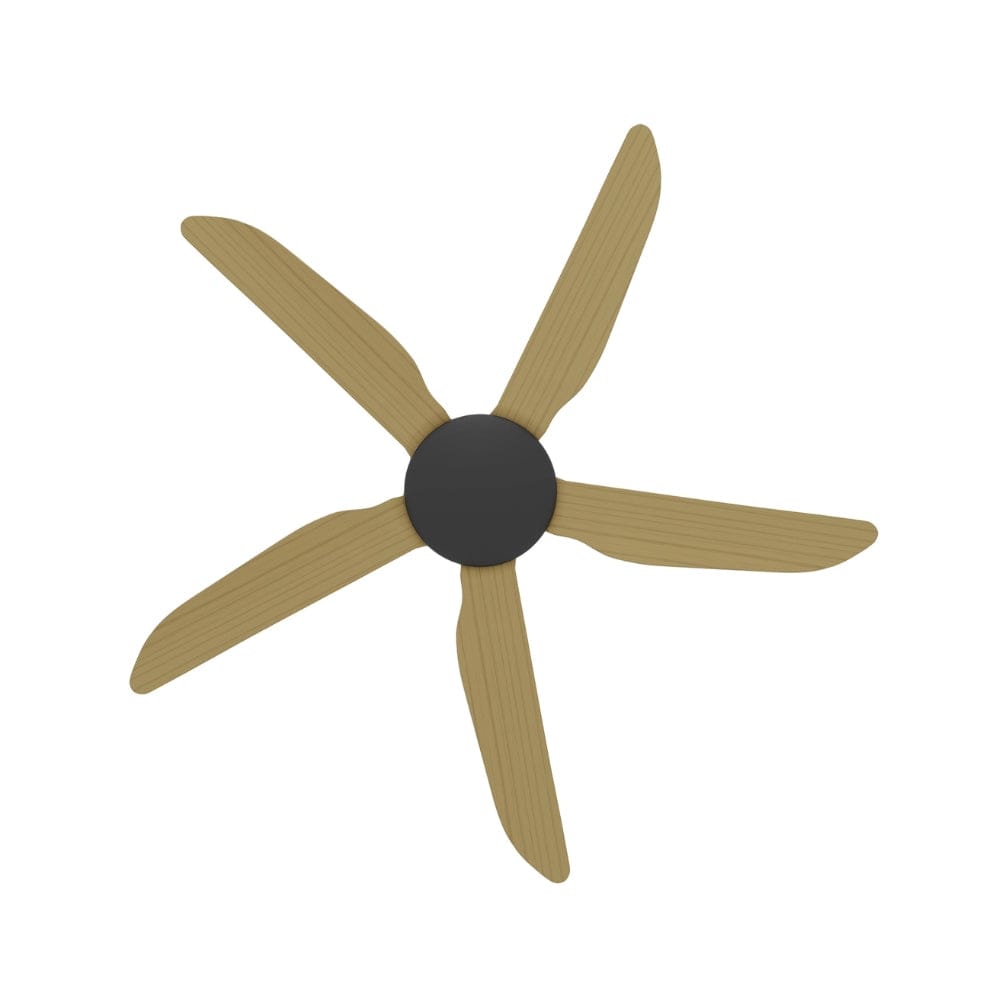 Without Light Storm Ceiling Fan Black with Bamboo Blades - No Light