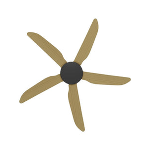 Without Light Storm Ceiling Fan Black with Bamboo Blades - No Light